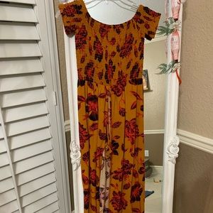 Split maxi romper dress